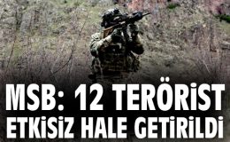 MSB: Irak’ın kuzeyinde 12 PKK’lı terörist etkisiz hale getirildi.