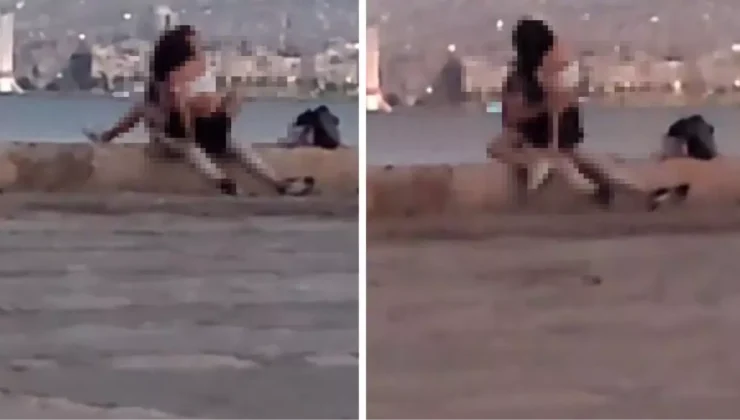 İzmir Alsancak’ta Skandal! Sahilde Cinsel İlişkiye Giren Çift