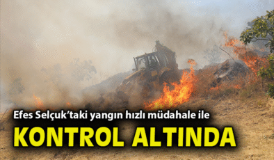 Efes Selçuk’ta Yangın Hızla Kontrol Altına Alındı