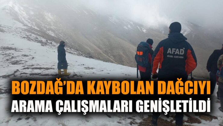 Bozdağ’da Kaybolan Dağcı İçin Arama Çalışmaları Devam Ediyor