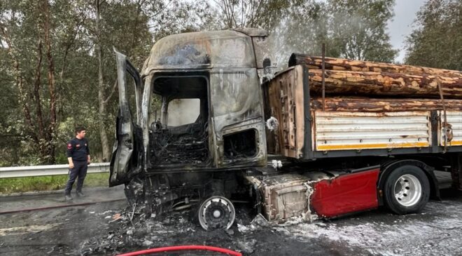 Aydın’da Seyir Halindeki Tırda Yangın Korkuttu!