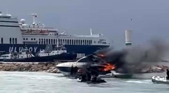 Çeşme’de Motoryatta Yangın Paniği! Maddi Hasar Büyüktü