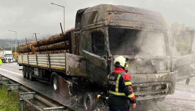 Aydın’da Tır Yangını, Yangın Kontrol Altına Alındı